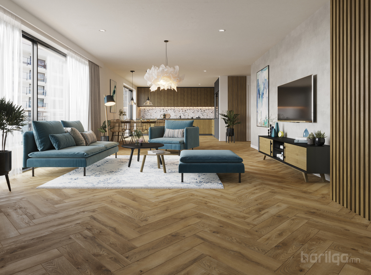 Герман улсын CLASSEN брэндийн ламинатан шал Ville Herringbone Benicarlo oak kod 63267