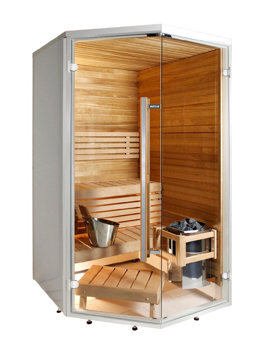 Bathroom sauna Harvia Sirius corner model 1240x1240x2080 mm