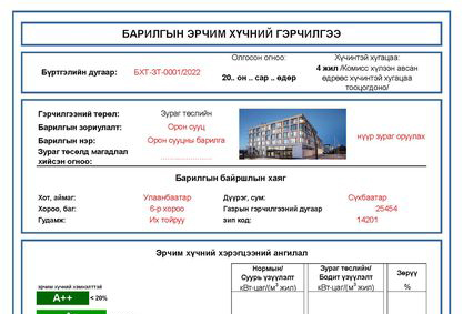 БАРИЛГЫН ЭРЧИМ ХҮЧНИЙ ГЭРЧИЛГЭЭ БОЛОВСРУУЛАХ СУРГАЛТ БОЛНО
