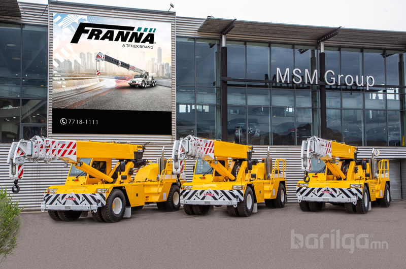 МСМ Групп ХХК Terex Franna брэндийн 3 краныг иж бүрэн тоноглон харилцагчид хүлээлгэн өгөв