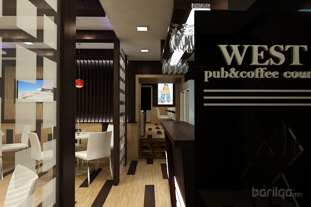 "West pub"-ийн интерьер, экстерьер дизайн