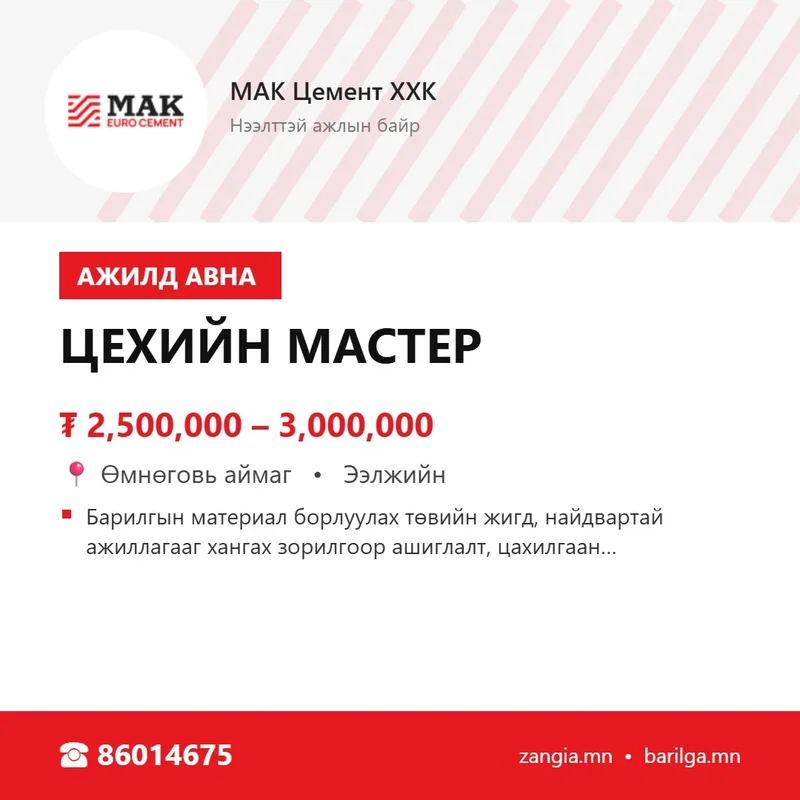 Цехийн мастер (Цогтцэций)