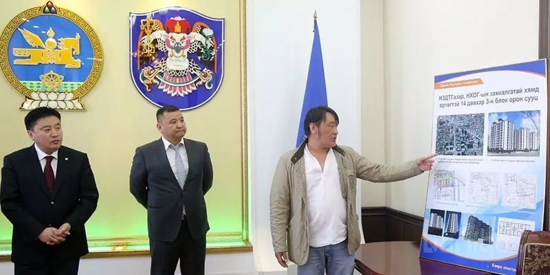 Дахин төлөвлөлтөөс хохирсон 64 иргэнийг түр орон сууцанд оруулна
