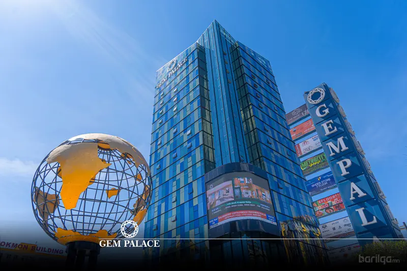 "Gem palace" оффис, үйлчилгээний төвийн барилга шилэн фасадын угсралтын гүйцэтгэл.