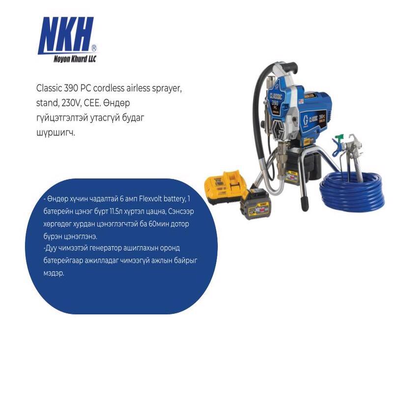 Classic 390 cordless airless sprayer